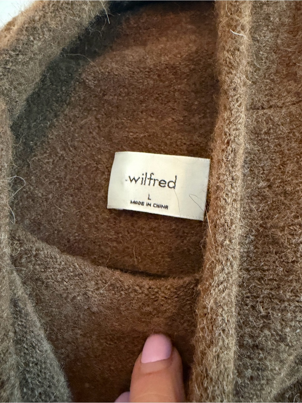 Aritzia Brown Turtleneck Sweater longline oversized - Picture 4 of 5